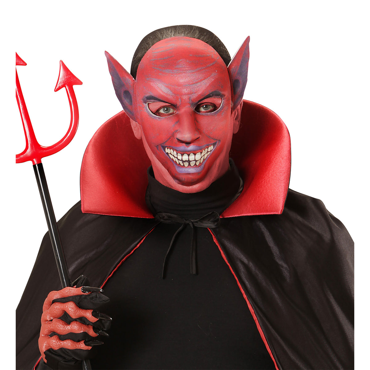 "TEUFEL HALBMASKE AUS STOFF"
