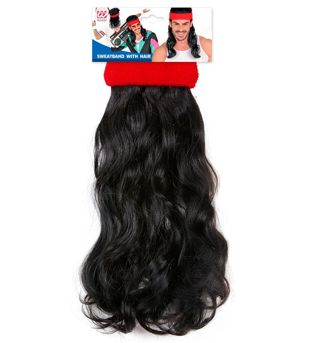 Rotes Stirnband mit schwarzem, lockigem Haar von Widmann – Detailansicht