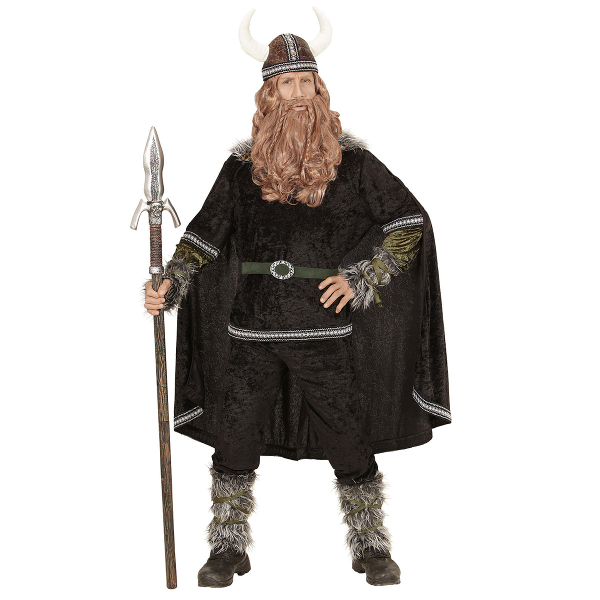 "WIKINGER" (Oberteil, Hose, Gürtel, Armstulpen, Beinstulpen, Umhang, Helm)
