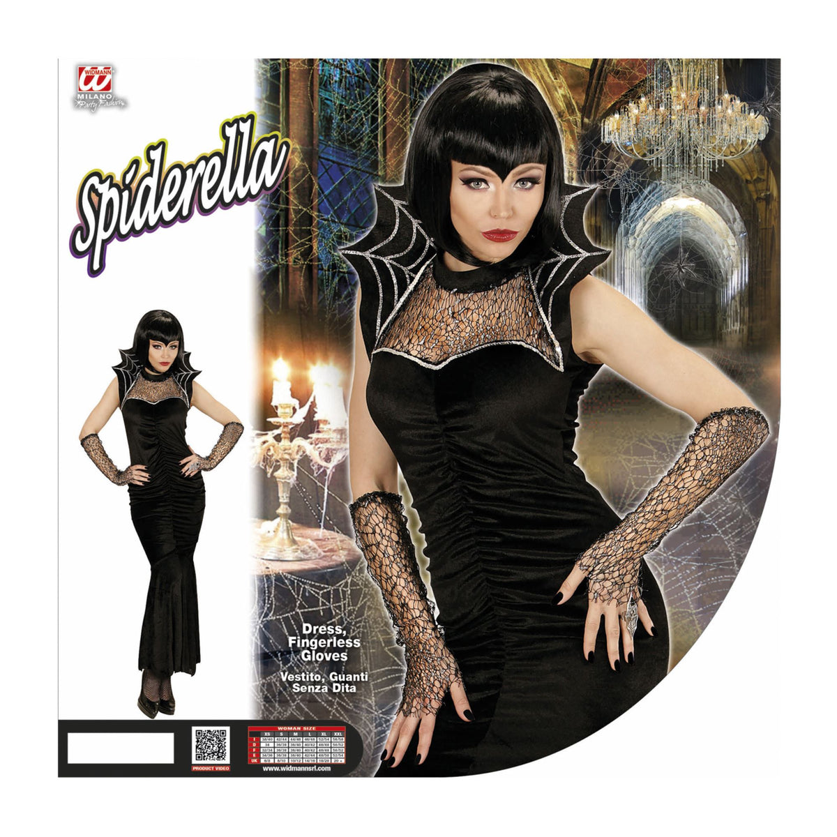 "SPIDERELLA" (Kleid, fingerlose Handschuhe)