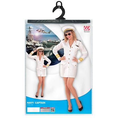 "MARINE KAPITÄNSFRAU" (Kleid, Mütze)