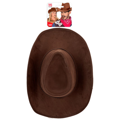 "BRAUNER COWBOYHUT" Wildlederoptik