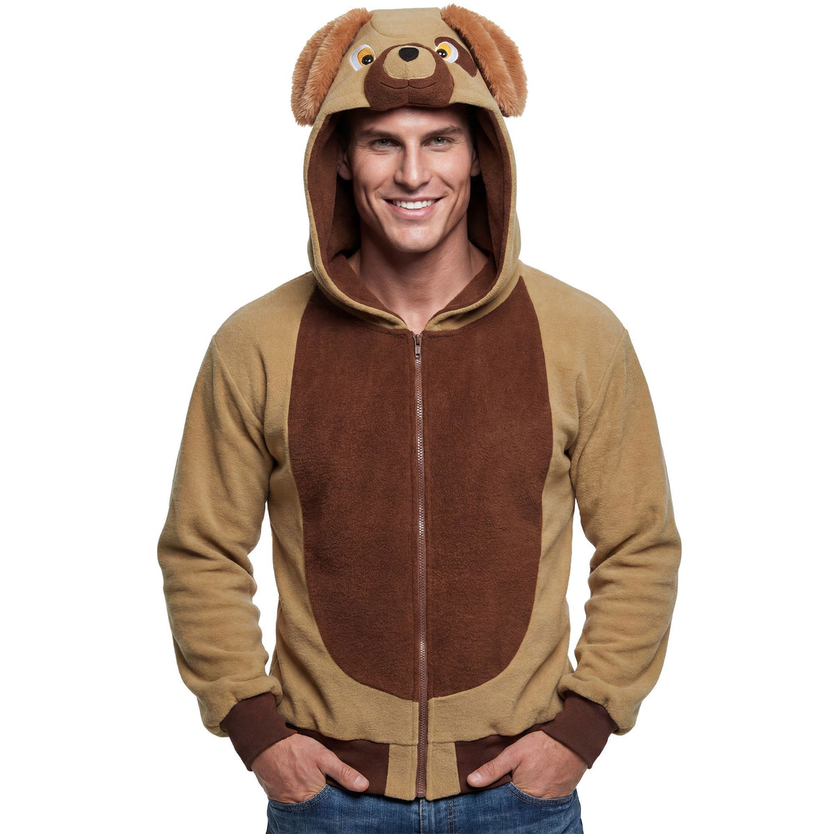 "HUND" (Fleecejacke mit Kapuze)