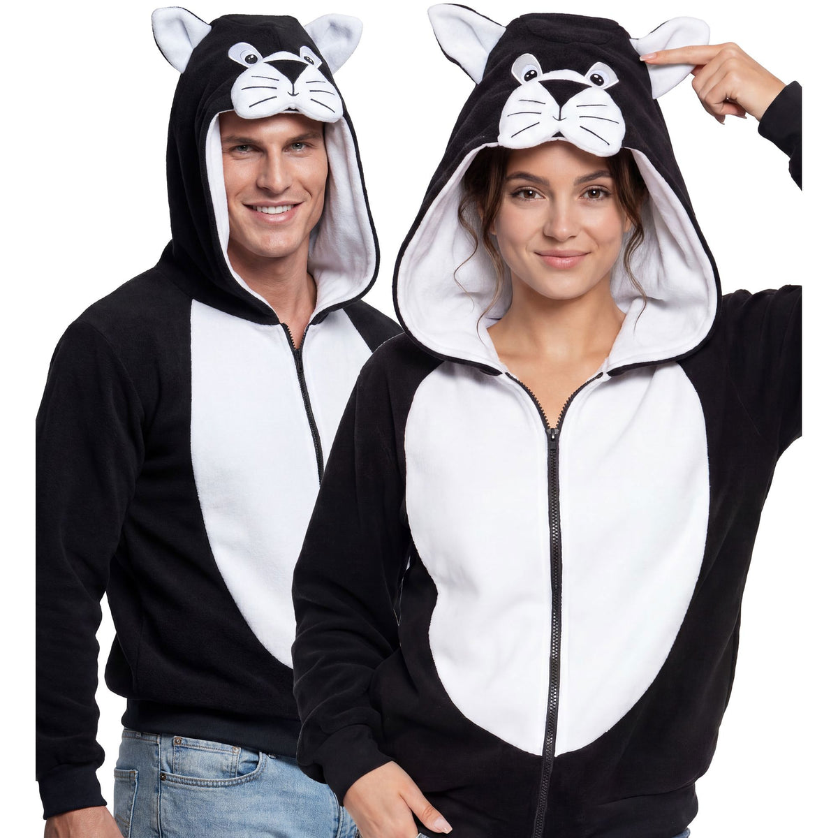 "KATZE" (Fleecejacke mit Kapuze)
