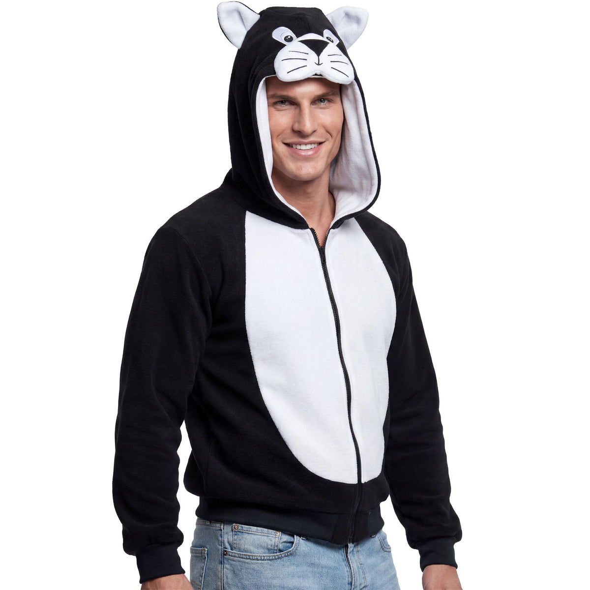 "KATZE" (Fleecejacke mit Kapuze)