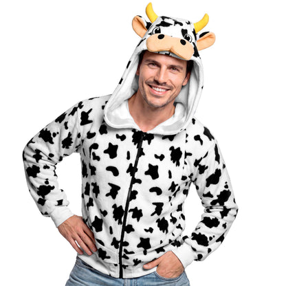 "KUH" (Fleecejacke mit Kapuze)