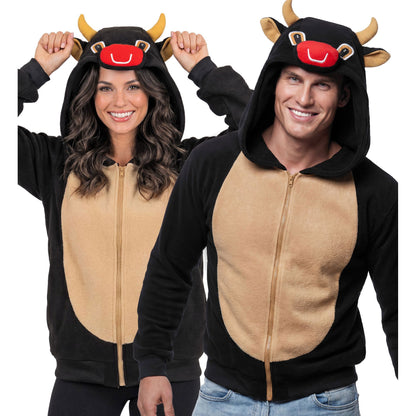 "STIER" (Fleecejacke mit Kapuze)