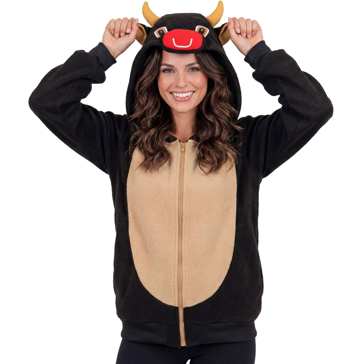 "STIER" (Fleecejacke mit Kapuze)
