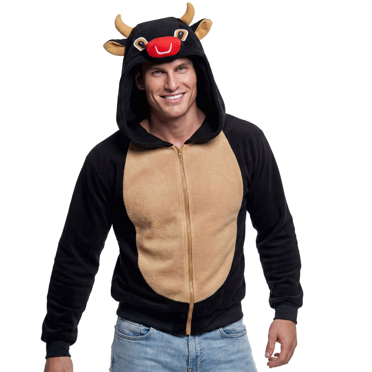 "STIER" (Fleecejacke mit Kapuze)