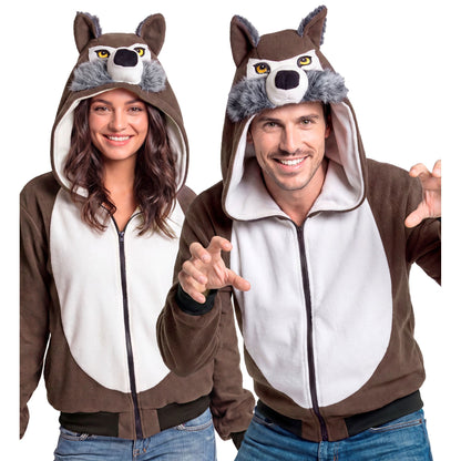 "WOLF" (Fleecejacke mit Kapuze)