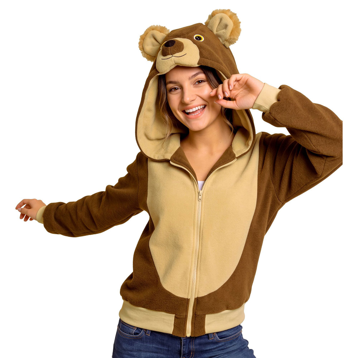 "BÄR" (Fleecejacke mit Kapuze)