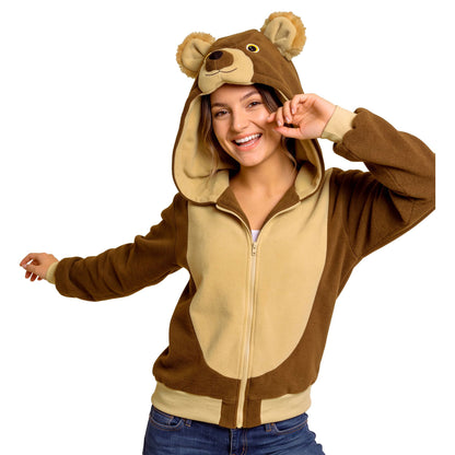 "BÄR" (Fleecejacke mit Kapuze)