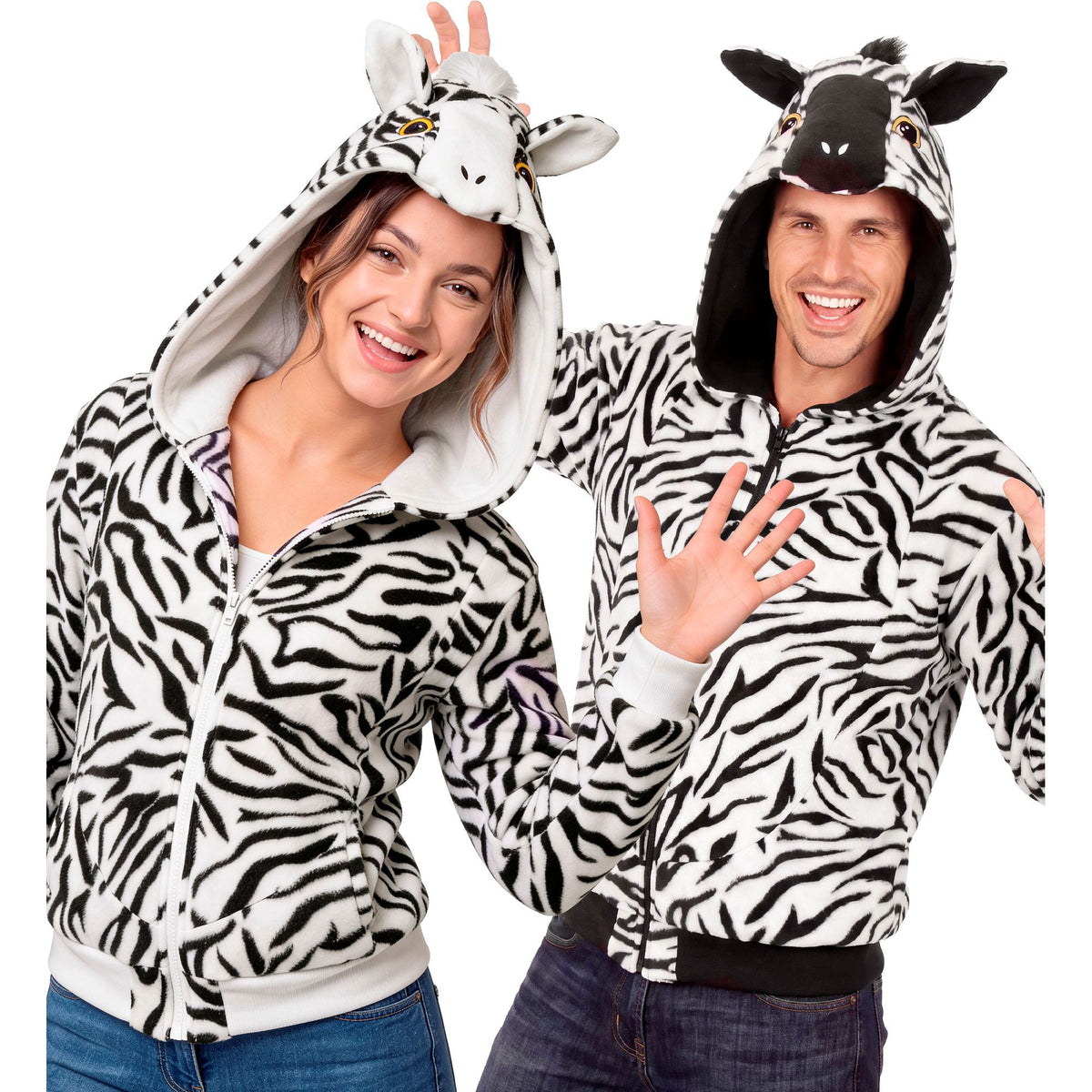 "ZEBRA" (Fleecejacke mit Kapuze)