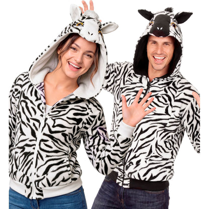 "ZEBRA" (Fleecejacke mit Kapuze)