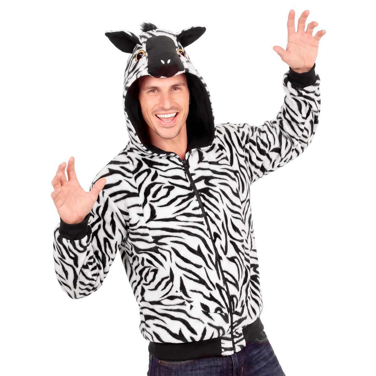 "ZEBRA" (Fleecejacke mit Kapuze)