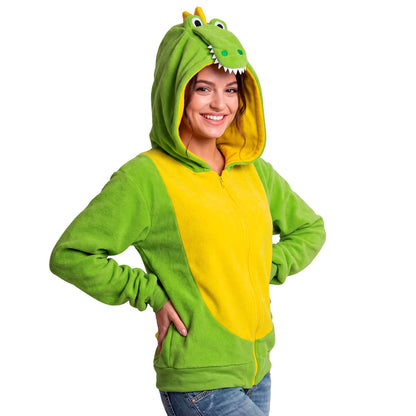 "KROKODIL" (Fleecejacke mit Kapuze)