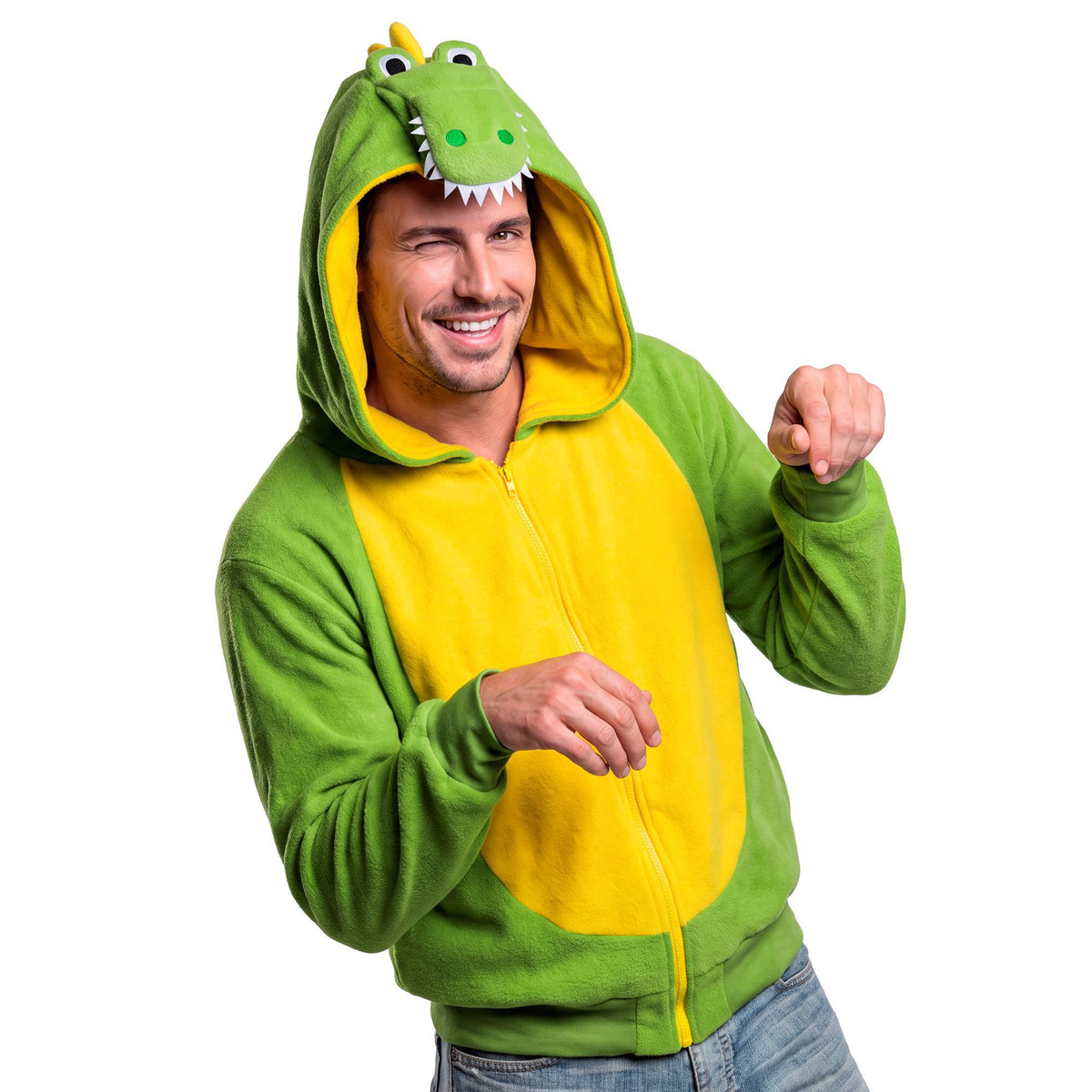 "KROKODIL" (Fleecejacke mit Kapuze)