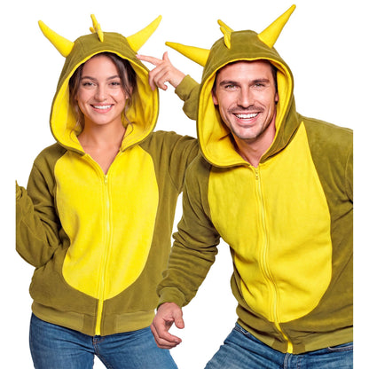 Widmann Drachen-Fleecejacke mit Kapuze für Erwachsene – Produktansicht