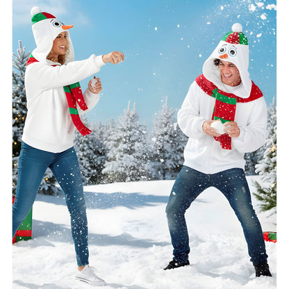 "SCHNEEMANN" (Strickjacke mit Kapuze)