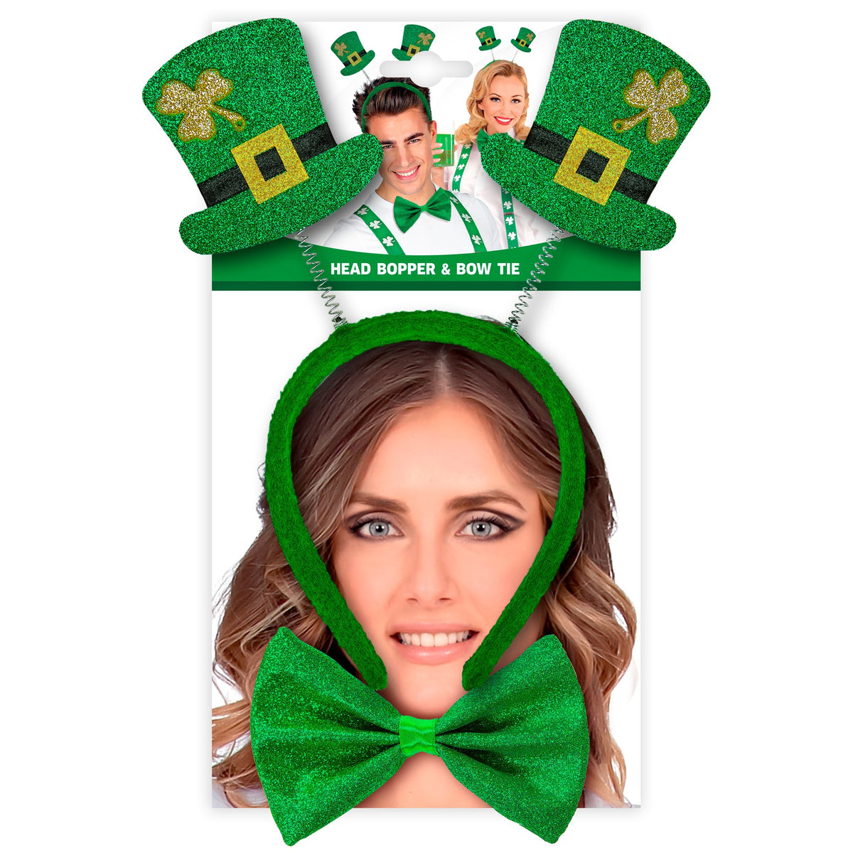"SET ST. PATRICK'S DAY" (HAARREIF MIT MINIZYLINDER & FLIEGE)