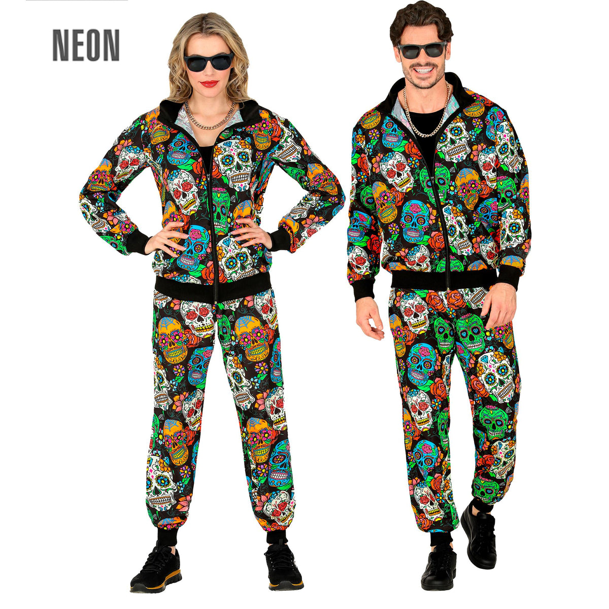 "PARTY FASHION TRAININGSANZUG DIA DE LOS MUERTOS" (Oberteil, Hose)