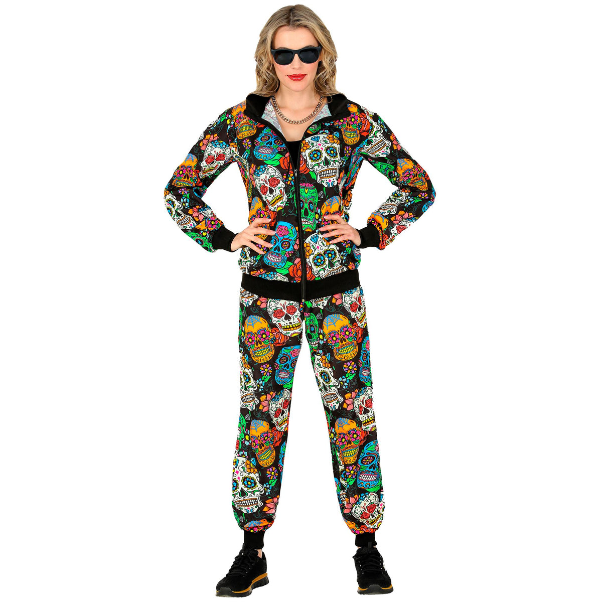 "PARTY FASHION TRAININGSANZUG DIA DE LOS MUERTOS" (Oberteil, Hose)