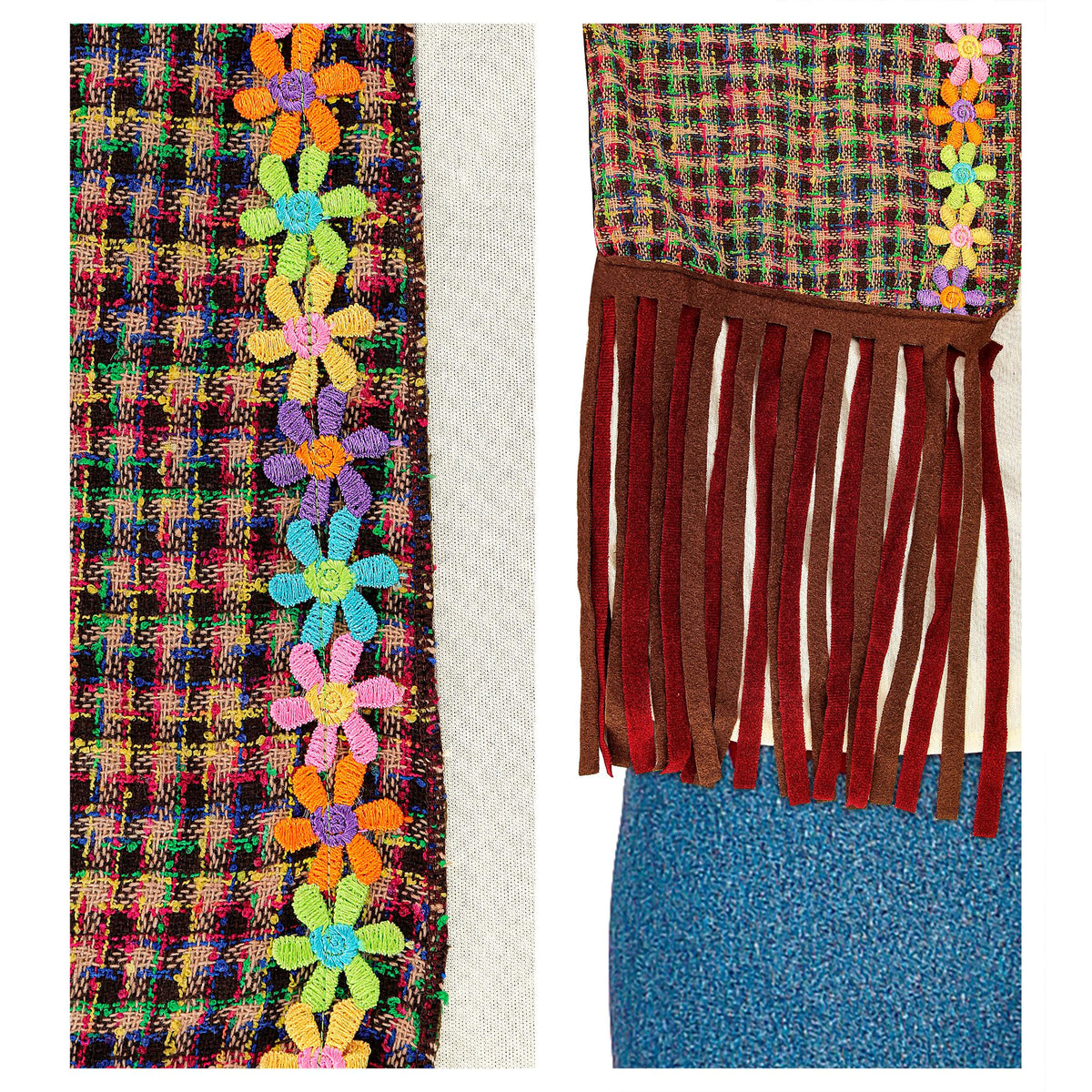 "HIPPIE" (Hemd mit Weste, Hose, Stirnband, Kette)