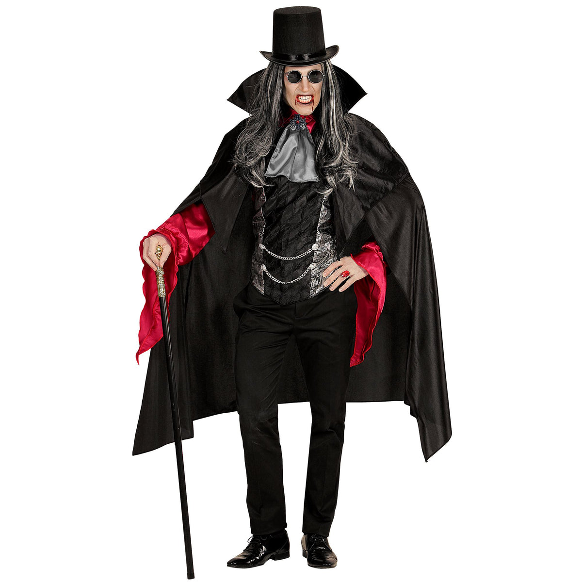 "VAMPIR" (Hemd mit Weste, Jabot mit Medaille, Umhang)