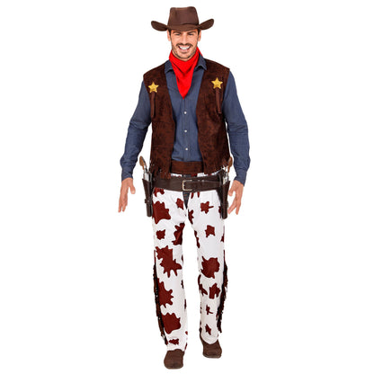 "COWBOY" (Weste, Chaps, Hut, Bandana)