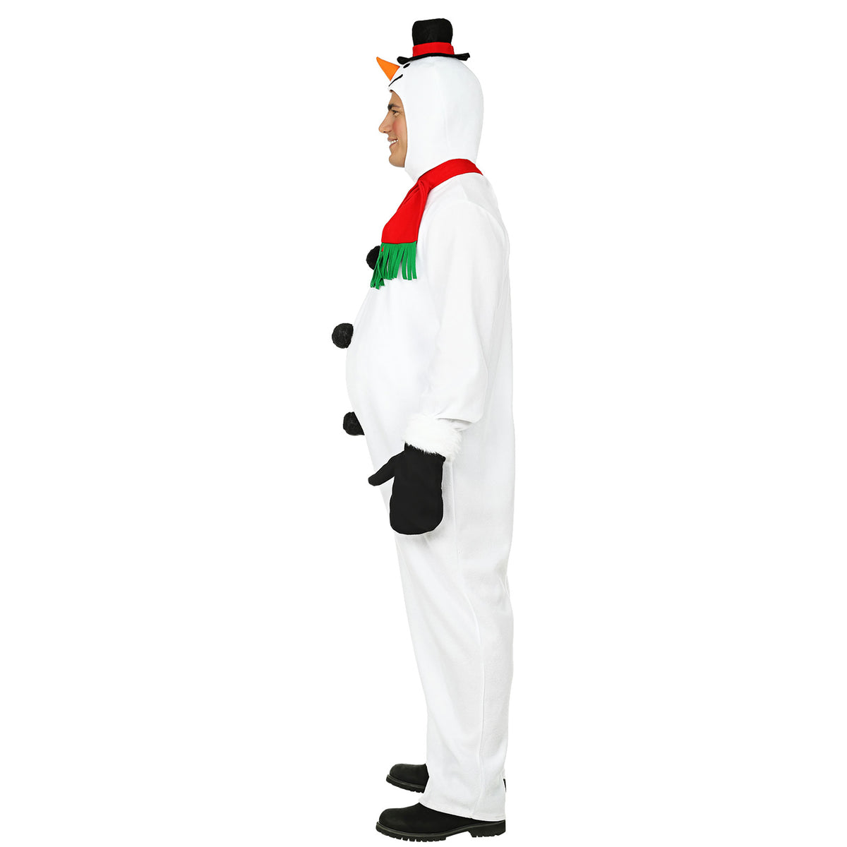 "SCHNEEMANN" (Overall mit dickem Bauch, Kopfbedeckung mit Maske, Handschuhe, Schal)