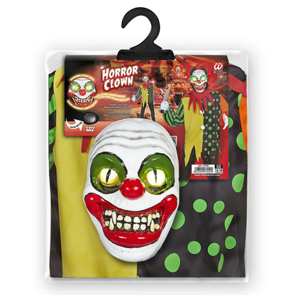 "KILLER CLOWN" (Oberteil mit Kapuze, Kragen, Maske mit leutenden Augen & 3 Killerclown Stimmen)