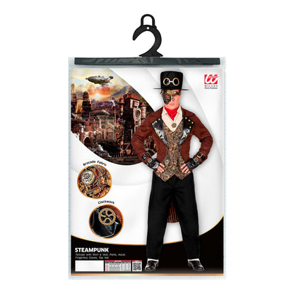 Widmann Steampunk Herren Kostüm mit Frack und Zubehör – Verpackung