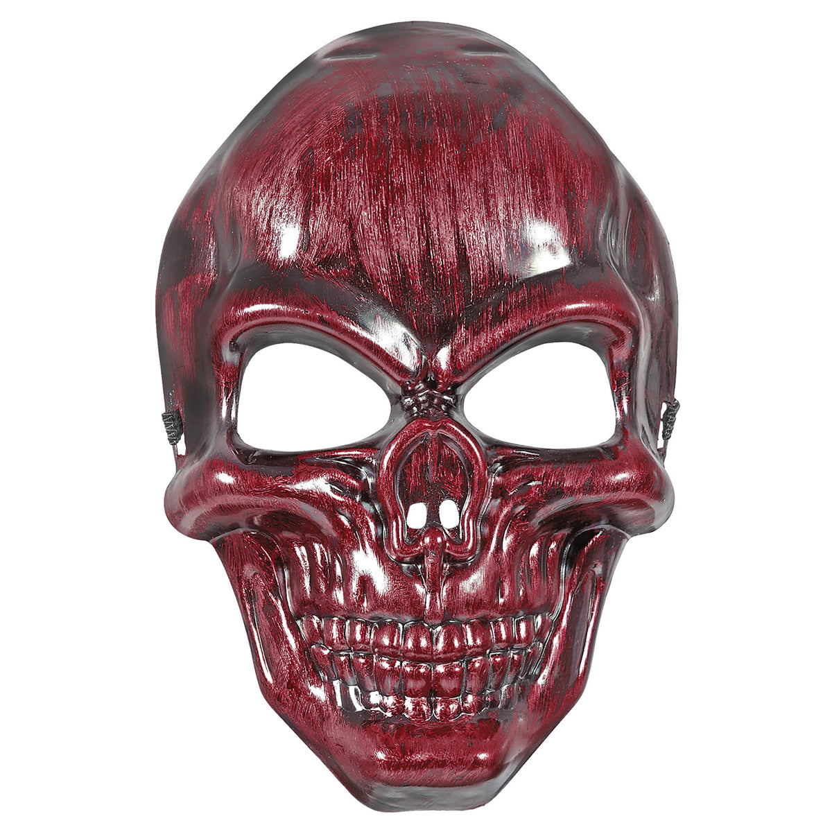 "ROTE METALLOPTIK SKELETTMASKE"