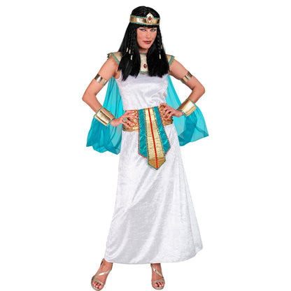 "ÄGYPTISCHE KÖNIGIN" (Kleid, Kragen mit Umhang & Armbändern, Gürtel, Stirnband)