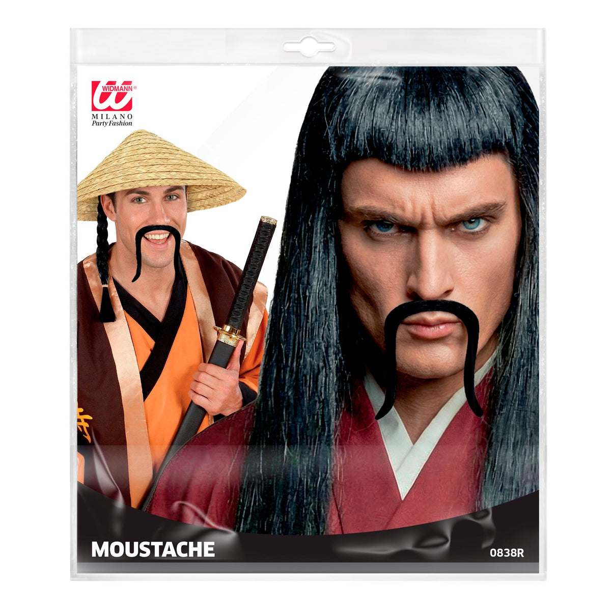 "SCHNURRBART CHINESE" klebend - schwarz
