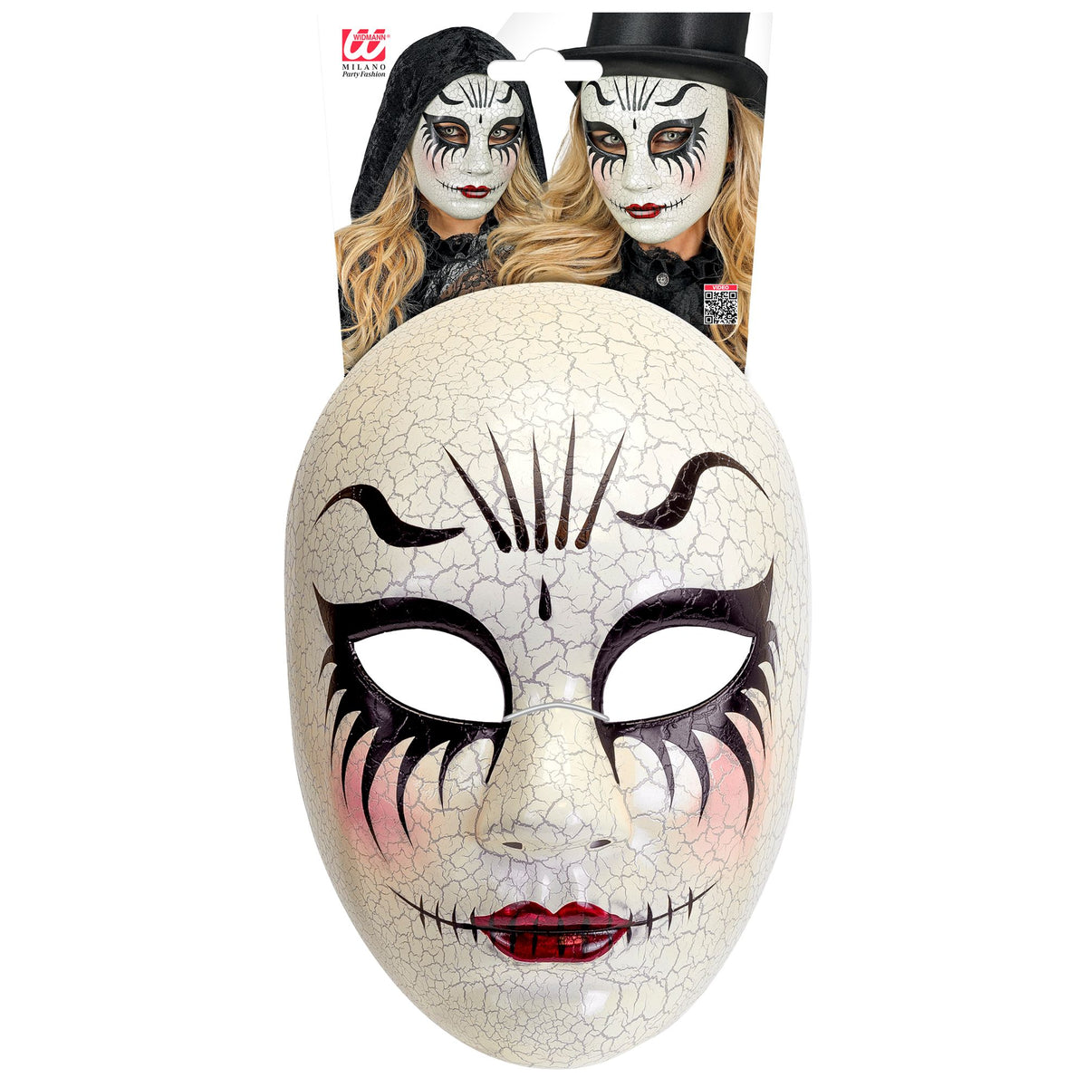 "COMMEDIA DELL'ARTE MASKE RISSIGE FRAU"