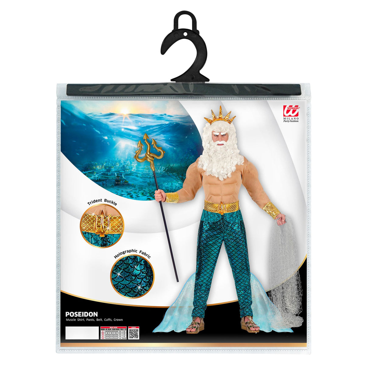 "POSEIDON" (Muskelshirt, Hose, Gürtel, Armbänder, Krone)