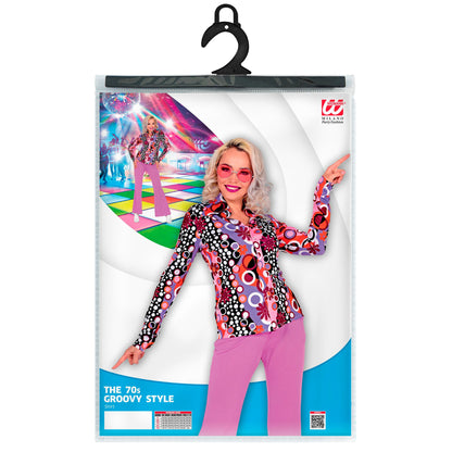 "THE 70s GROOVY STYLE - pink tiny bubbles" (Bluse)