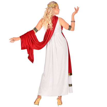 "RÖMISCHE KAISERIN" (Kleid mit Umhang, Armbändern, Lorbeerkranz)