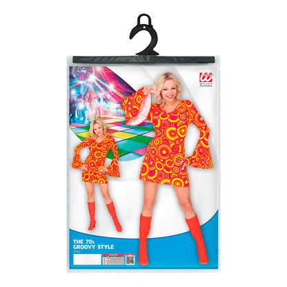 "THE 70s GROOVY STYLE - orange bubbles" (Kleid)