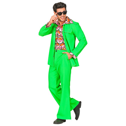 "THE 70s DISCO STYLE - hot green" (Jackett mit Hemd, Hose)