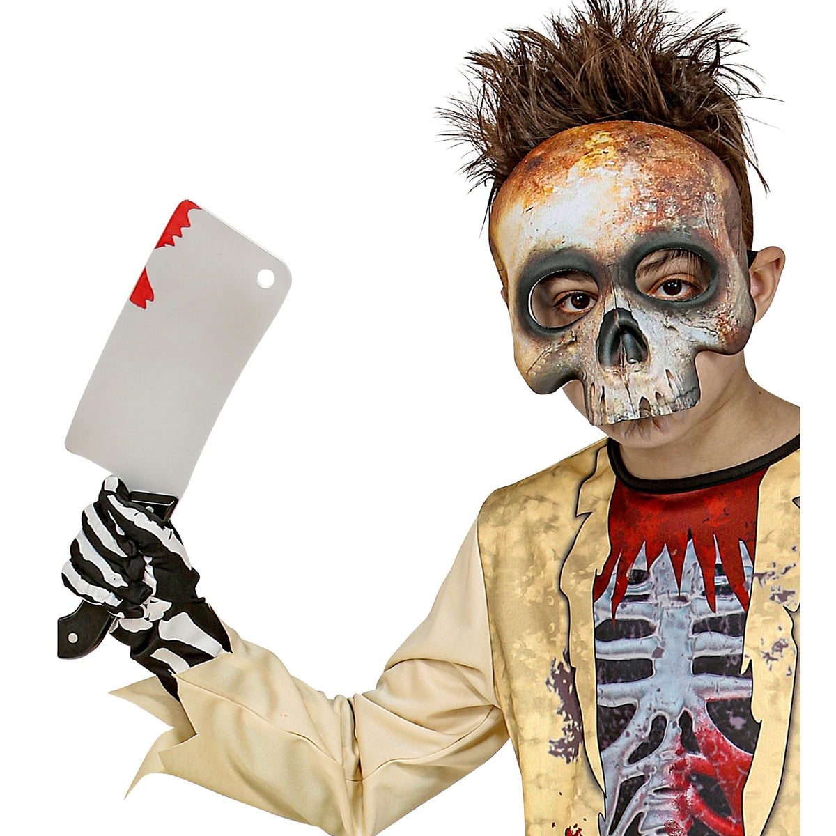 Blutiges Hackebeil 30 cm – Authentisches Fasnacht- und Halloween-Kostümzubehör