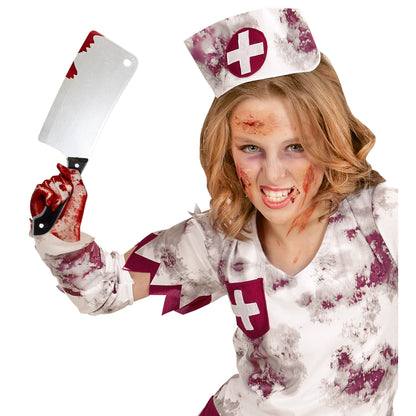 Blutiges Hackebeil 30 cm – Authentisches Fasnacht- und Halloween-Kostümzubehör