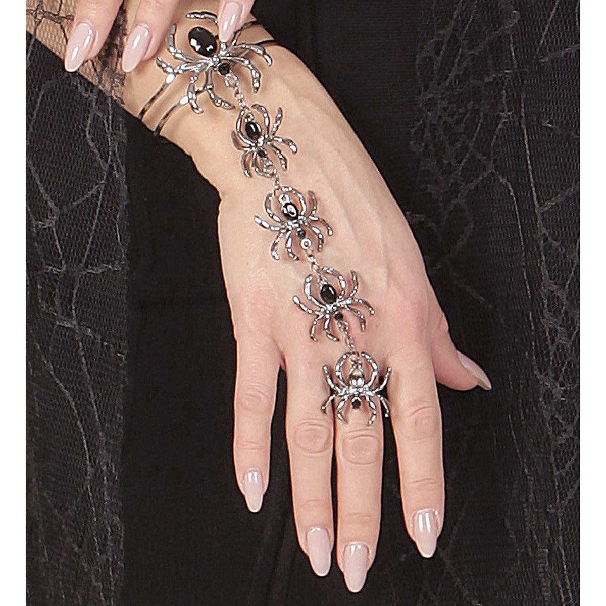 "ARMBAND MIT SPINNENRING"