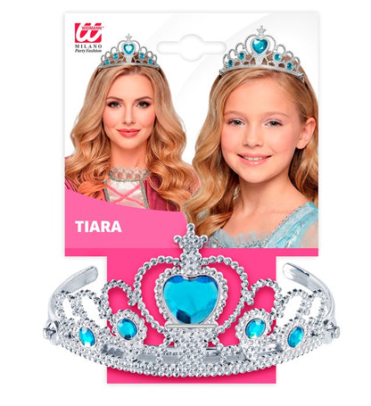 "SILBERNE TIARA MIT TÜRKISEN EDELSTEINEN"