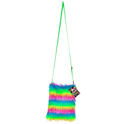"REGENBOGEN PLÜSCH HANDTASCHE"