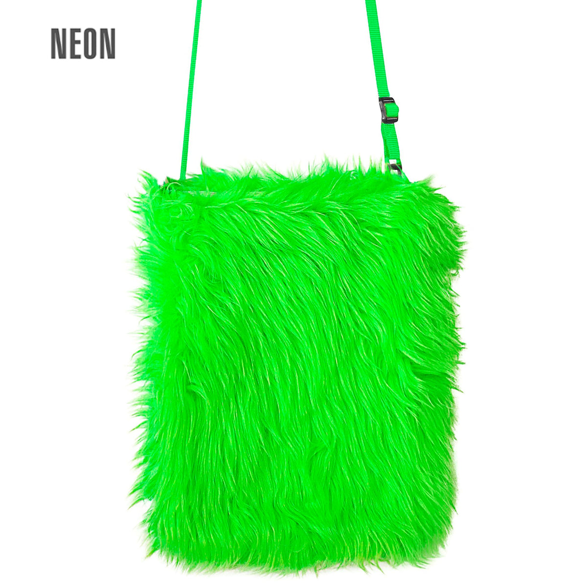 "NEON GRÜNE PLÜSCH HANDTASCHE"