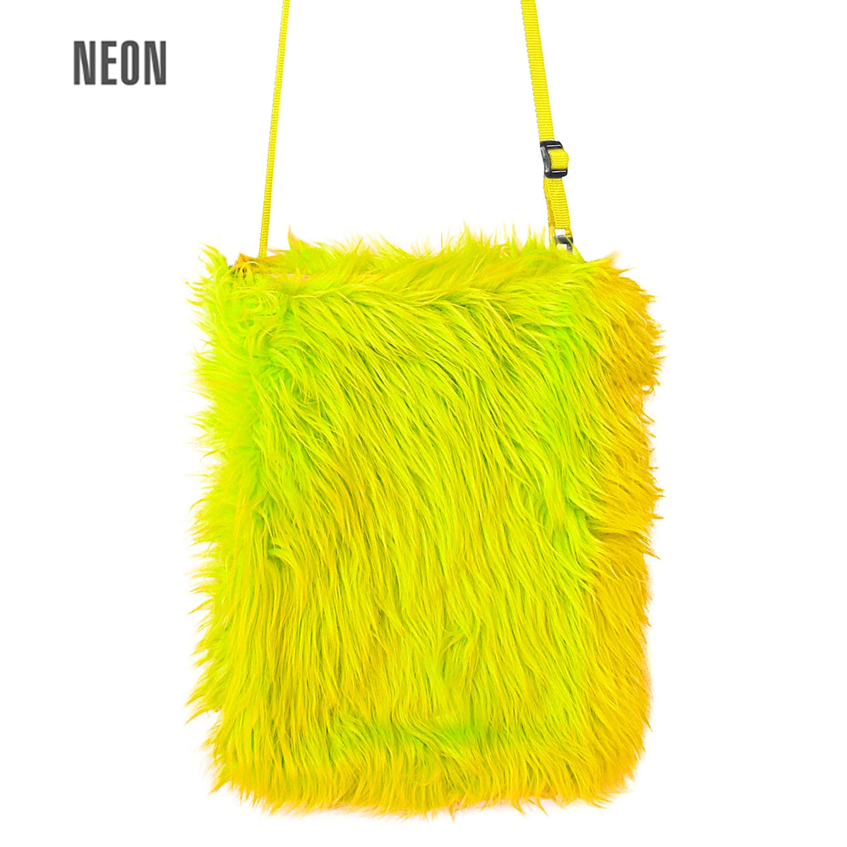 "NEON GELBE PLÜSCH HANDTASCHE"