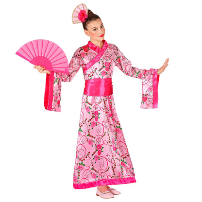 ASIATISCHE PRINZESSIN (Kimono mit Gürtel, Kopfschmuck)