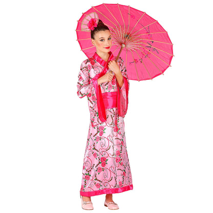 ASIATISCHE PRINZESSIN (Kimono mit Gürtel, Kopfschmuck)